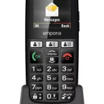 Emporia - HAPPY E30 Senior SOS Sim Free Phone - Black