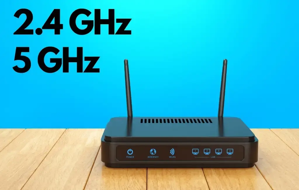 router showing 2,4ghz and 5ghz