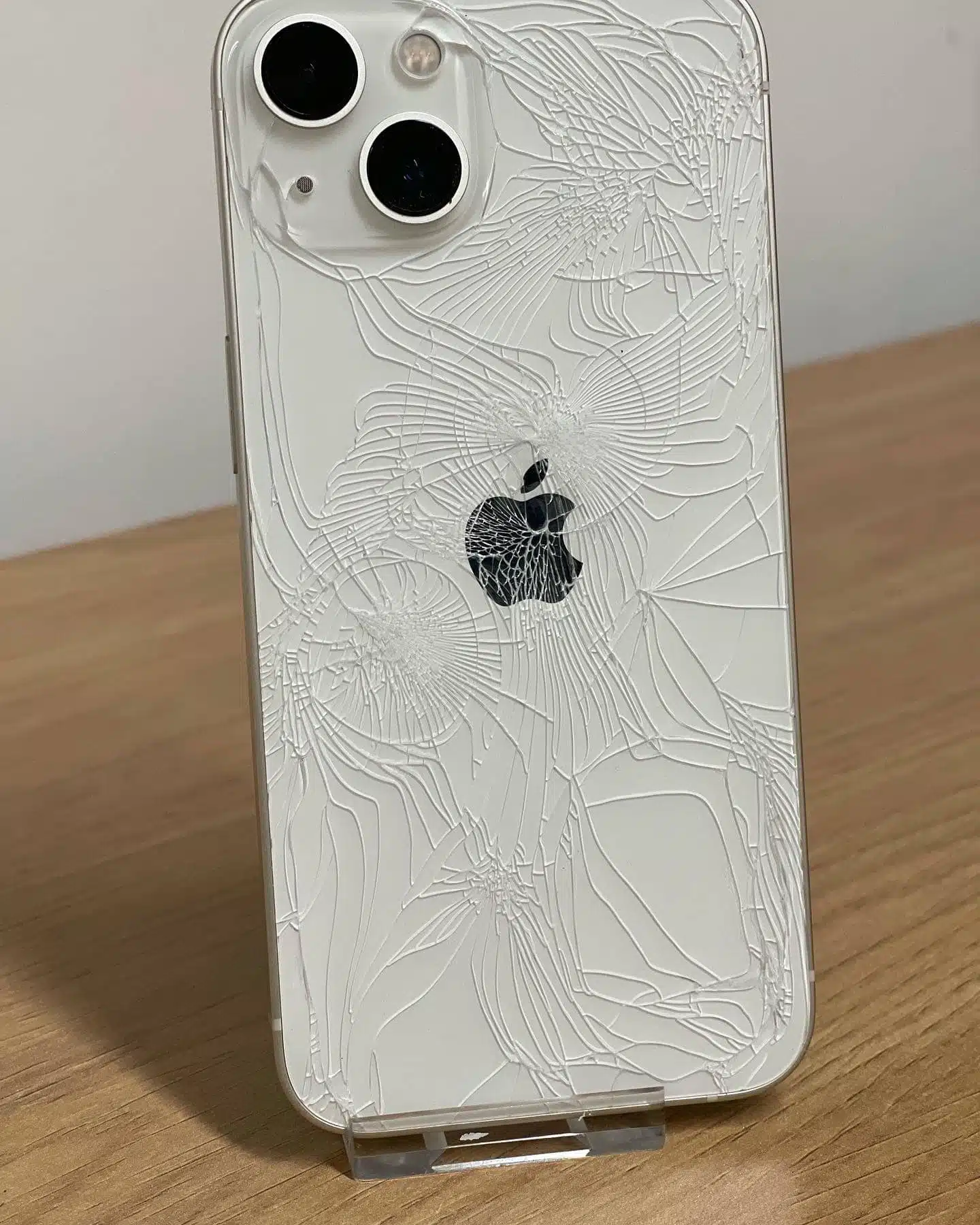 iPhone smashed back glass